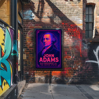 John Adams Modern Graphic Presidential Poster PosterGoat
