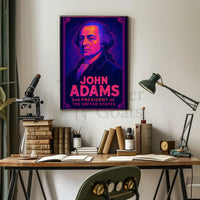 John Adams Modern Graphic Presidential Poster PosterGoat