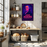 John Adams Modern Graphic Presidential Poster PosterGoat