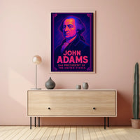 John Adams Modern Graphic Presidential Poster PosterGoat