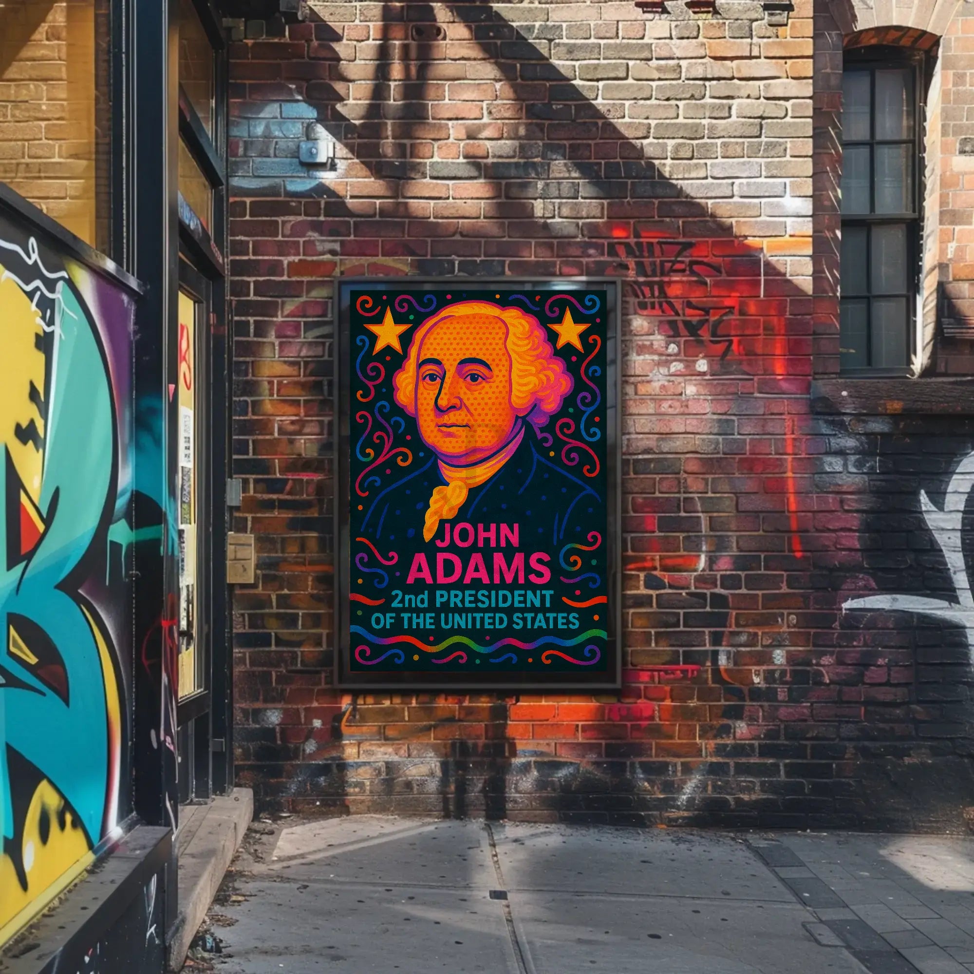 John Adams Modern Pop Art Historical Poster PosterGoat