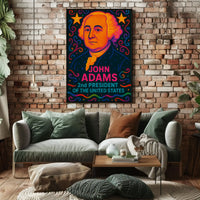 John Adams Modern Pop Art Historical Poster PosterGoat