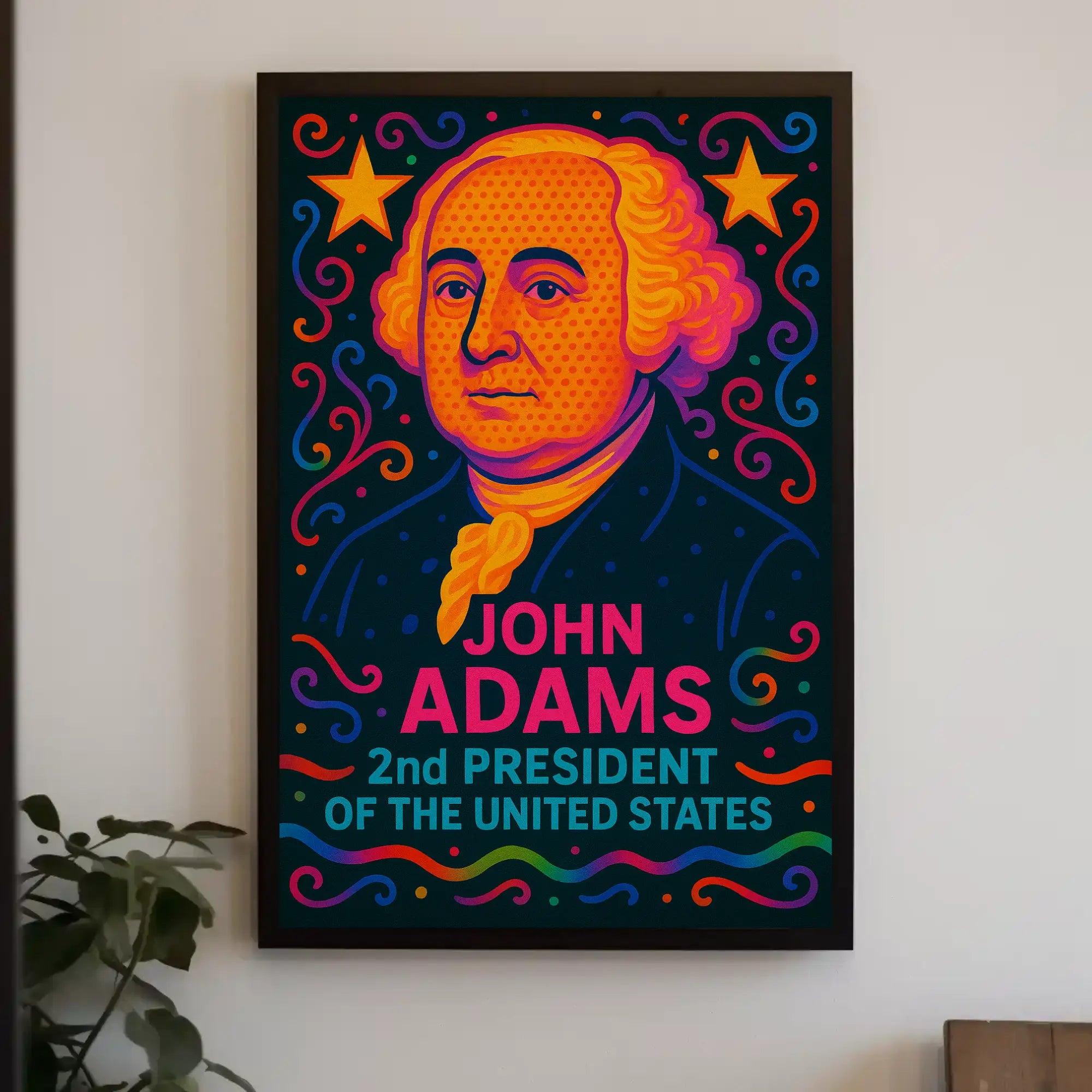 John Adams Modern Pop Art Historical Poster PosterGoat