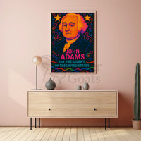 John Adams Modern Pop Art Historical Poster PosterGoat