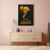 John Adams Stained Glass Presidential Poster PosterGoat