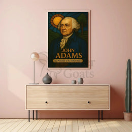 John Adams Stained Glass Presidential Poster PosterGoat