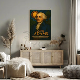 John Adams Stained Glass Presidential Poster PosterGoat