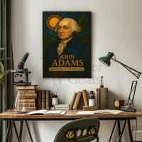 John Adams Stained Glass Presidential Poster PosterGoat
