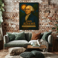 John Adams Stained Glass Presidential Poster PosterGoat