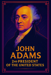 John Adams Vibrant Modern Historical Presidential Poster PosterGoat