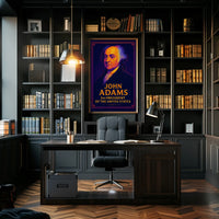 John Adams Vibrant Modern Historical Presidential Poster PosterGoat