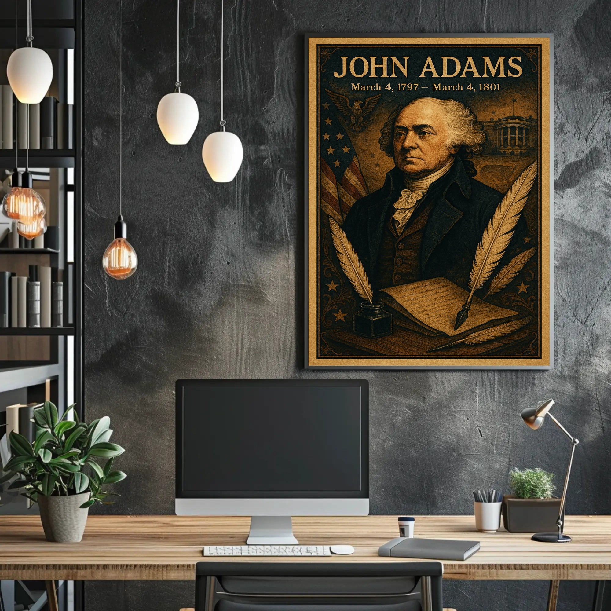 John Adams Vintage President Poster Print PosterGoat