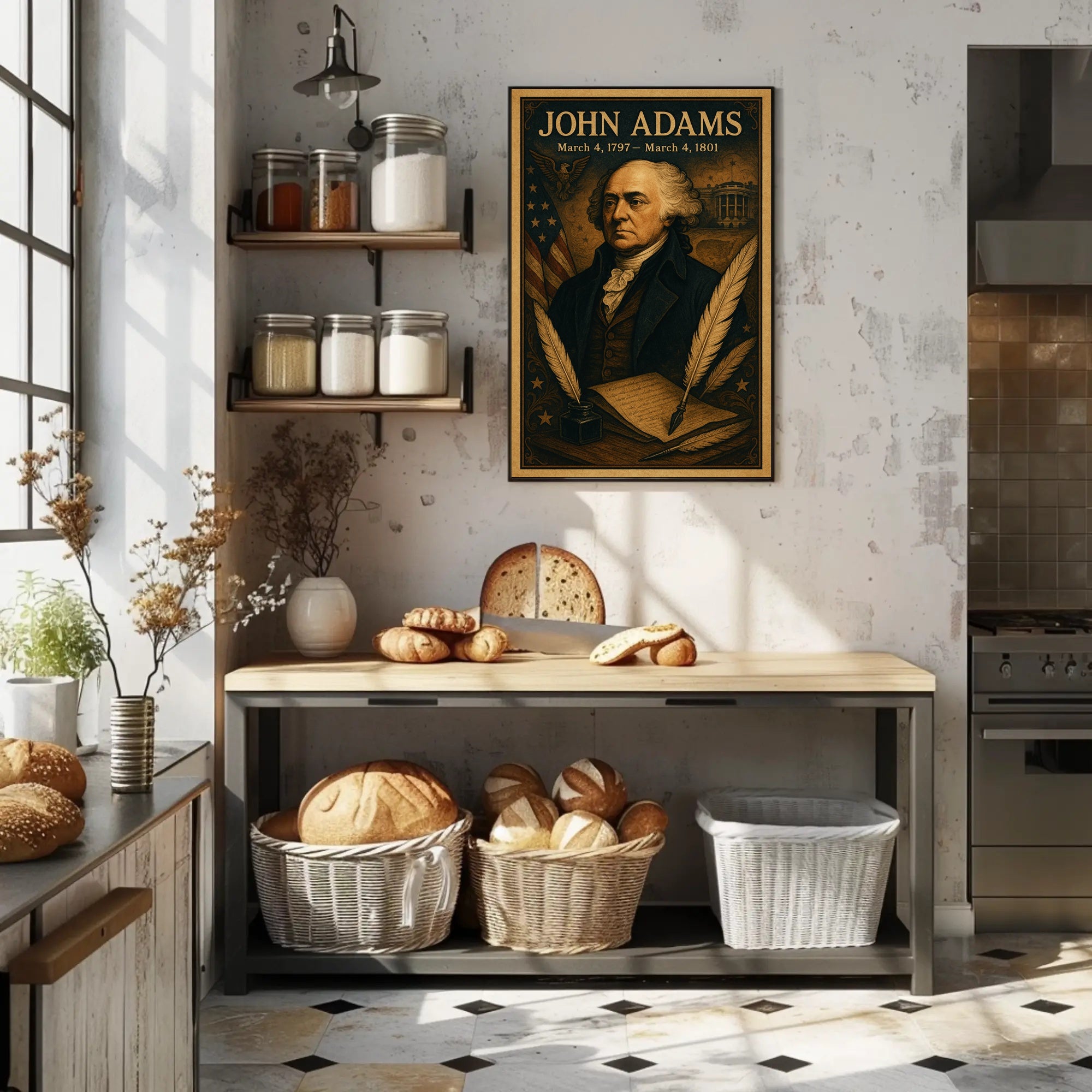 John Adams Vintage President Poster Print PosterGoat