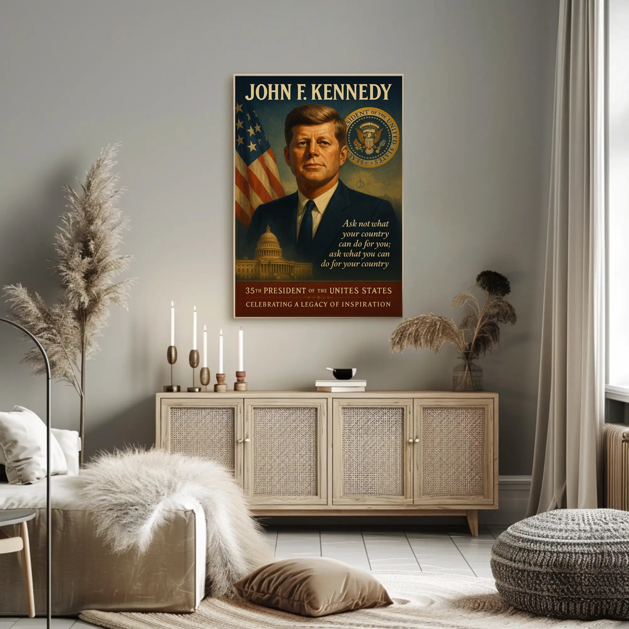 John F. Kennedy 35th President Poster PosterGoat