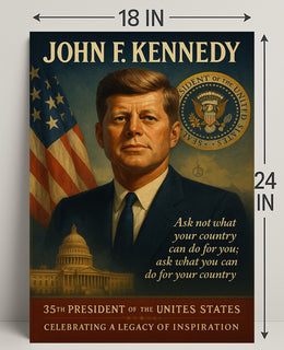 John F. Kennedy 35th President Poster PosterGoat