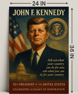 John F. Kennedy 35th President Poster PosterGoat