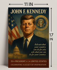 John F. Kennedy 35th President Poster PosterGoat
