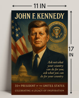 John F. Kennedy 35th President Poster PosterGoat