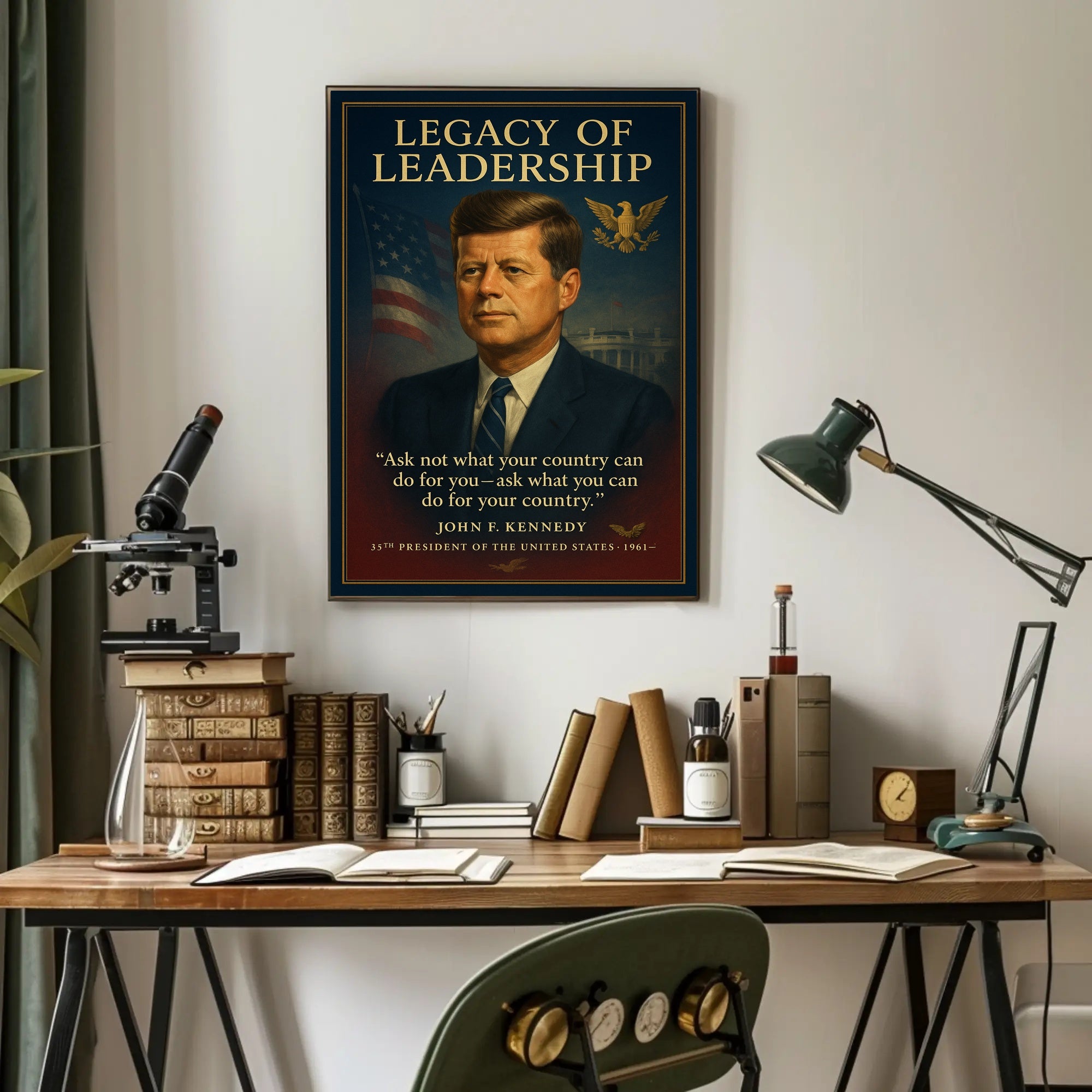 John F. Kennedy 35th President Poster PosterGoat