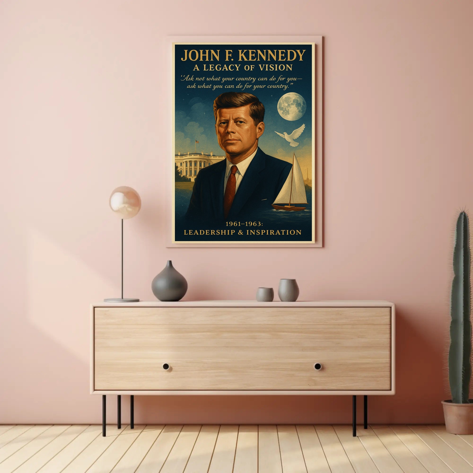 John F. Kennedy A Legacy of Vision Poster PosterGoat