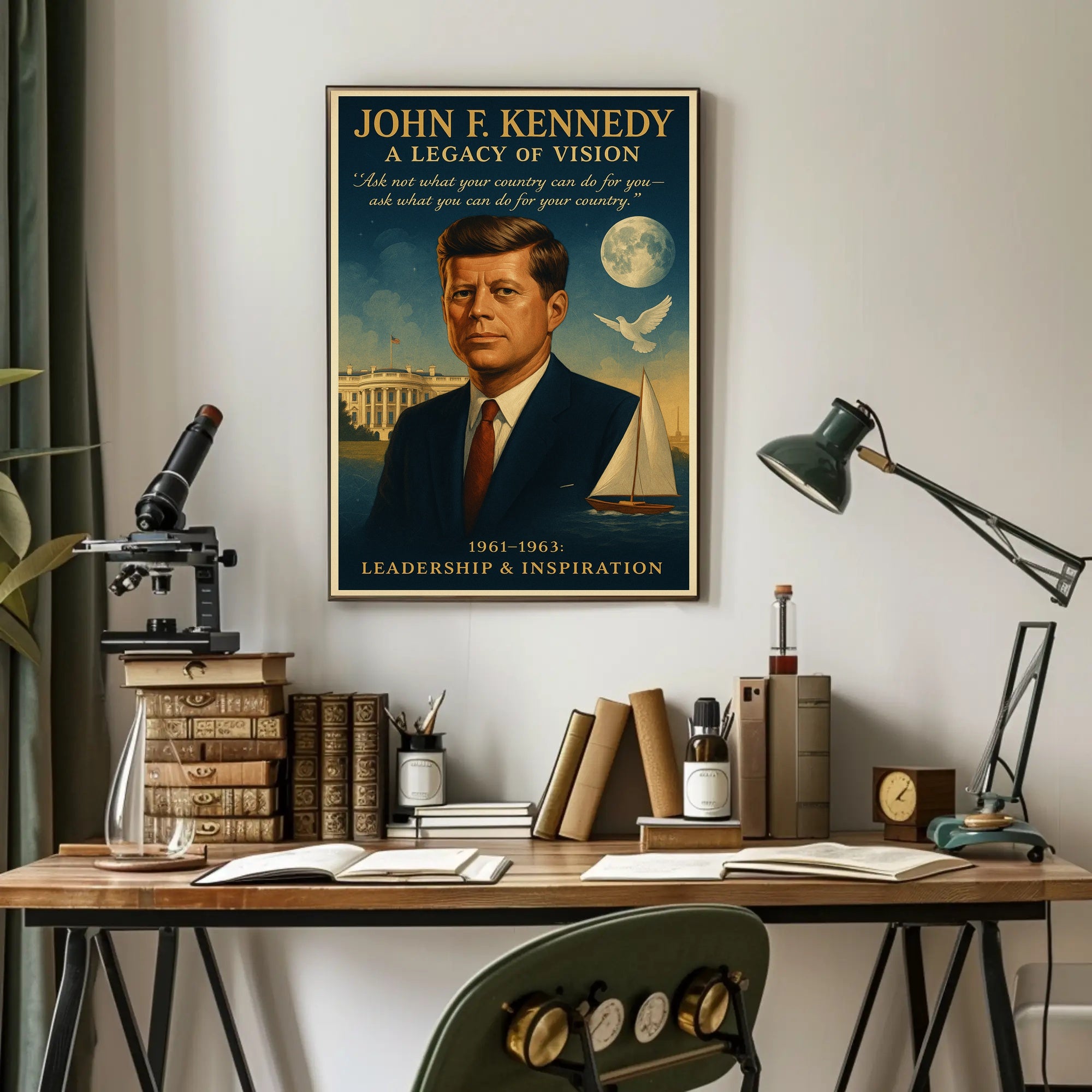 John F. Kennedy A Legacy of Vision Poster PosterGoat