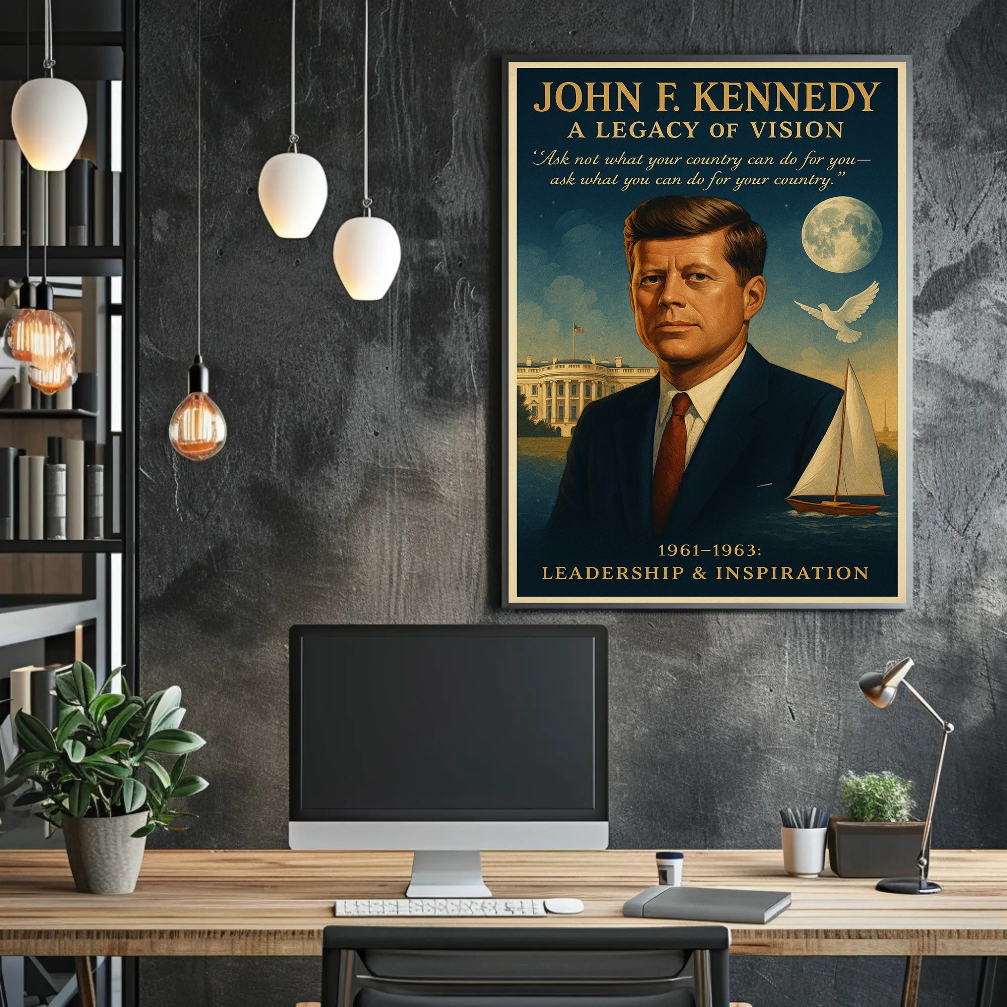 John F. Kennedy A Legacy of Vision Poster PosterGoat