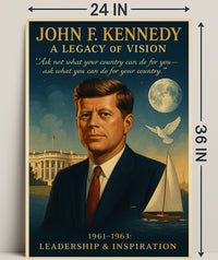 John F. Kennedy A Legacy of Vision Poster PosterGoat