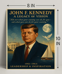 John F. Kennedy A Legacy of Vision Poster PosterGoat