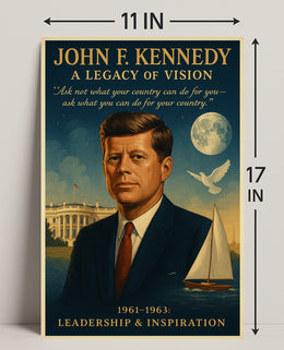 John F. Kennedy A Legacy of Vision Poster PosterGoat