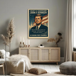 John F. Kennedy Legacy of Leadership Poster PosterGoat
