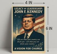 John F. Kennedy Legacy of Leadership Poster PosterGoat