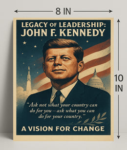 John F. Kennedy Legacy of Leadership Poster PosterGoat