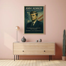 John F. Kennedy Legacy of Leadership Poster PosterGoat