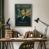 John F. Kennedy Legacy of Leadership Poster PosterGoat