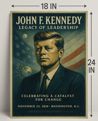 John F. Kennedy Legacy of Leadership Poster PosterGoat