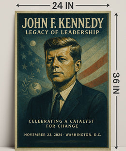 John F. Kennedy Legacy of Leadership Poster PosterGoat