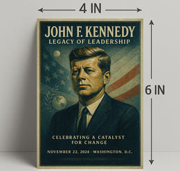 John F. Kennedy Legacy of Leadership Poster PosterGoat