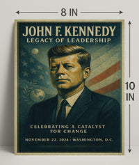 John F. Kennedy Legacy of Leadership Poster PosterGoat