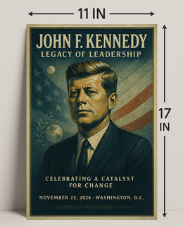 John F. Kennedy Legacy of Leadership Poster PosterGoat