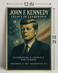 John F. Kennedy Legacy of Leadership Poster PosterGoat