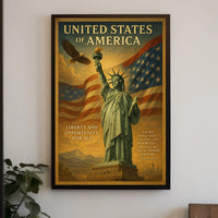 John F. Kennedy Quote Liberty and Opportunity Poster PosterGoat