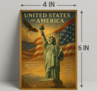 John F. Kennedy Quote Liberty and Opportunity Poster PosterGoat