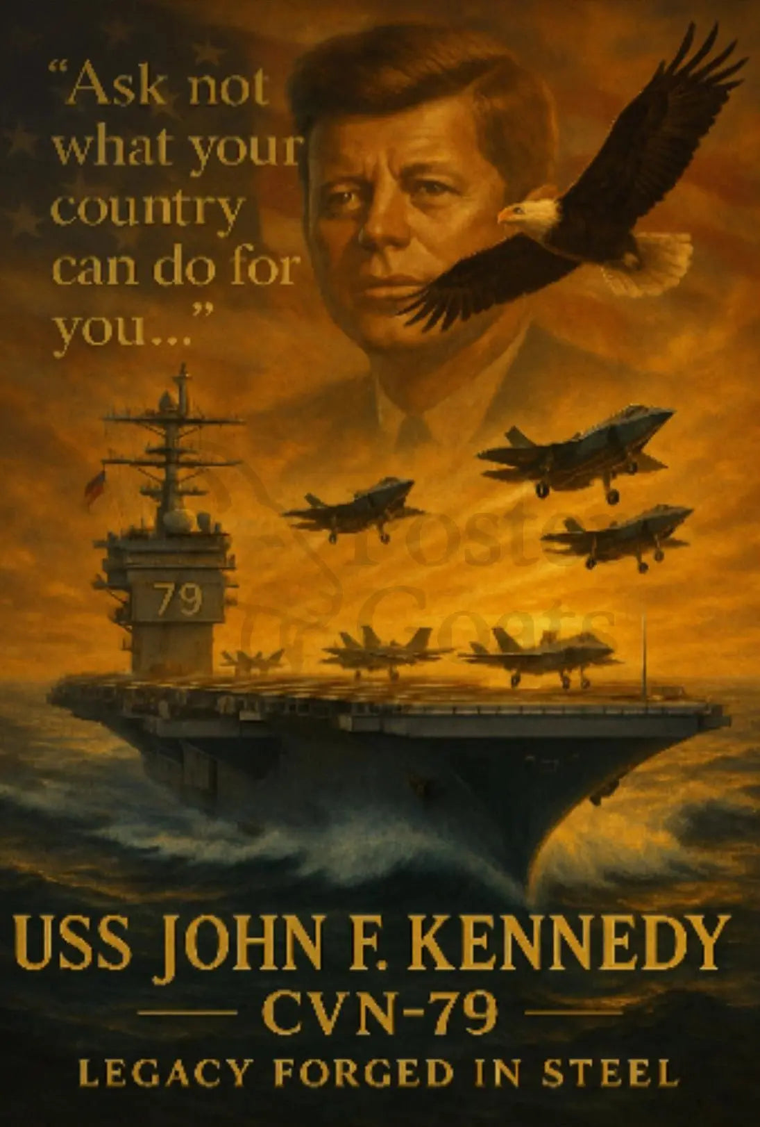 John F. Kennedy Tribute Historical or Presidential Poster PosterGoat