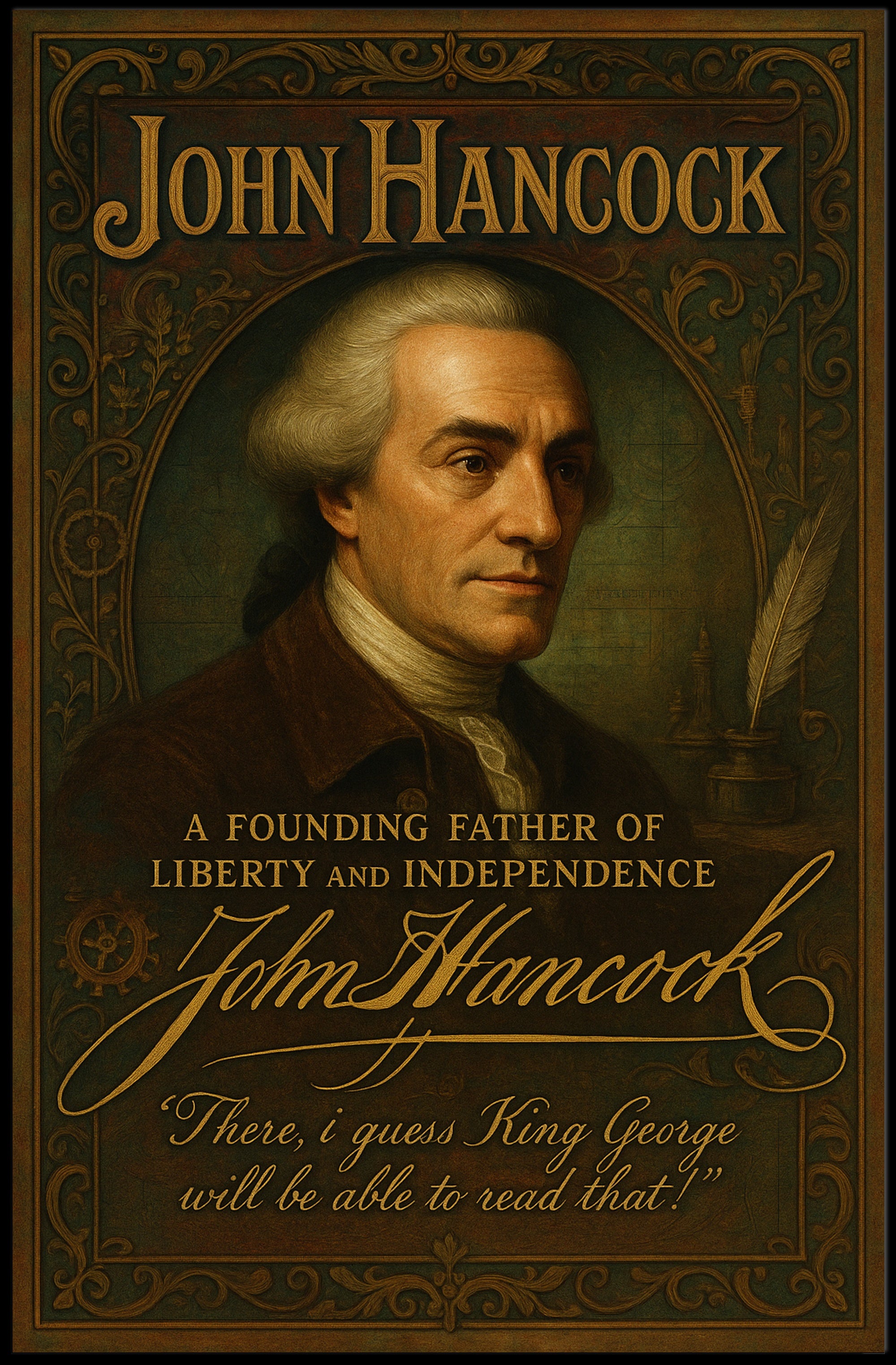 John Hancock Founding Father Poster PosterGoat