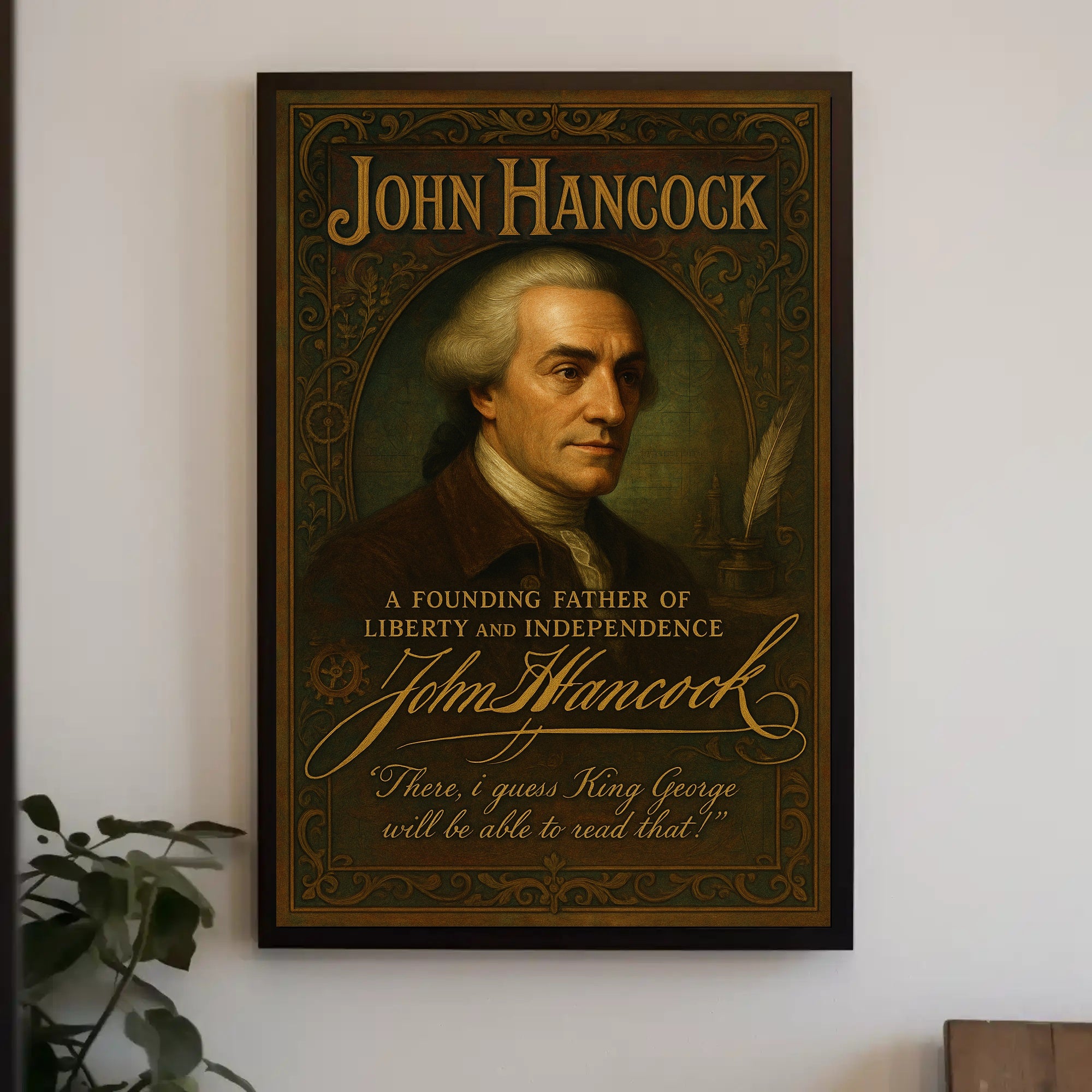 John Hancock Founding Father Poster PosterGoat
