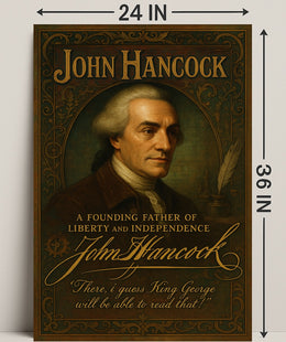 John Hancock Founding Father Poster PosterGoat