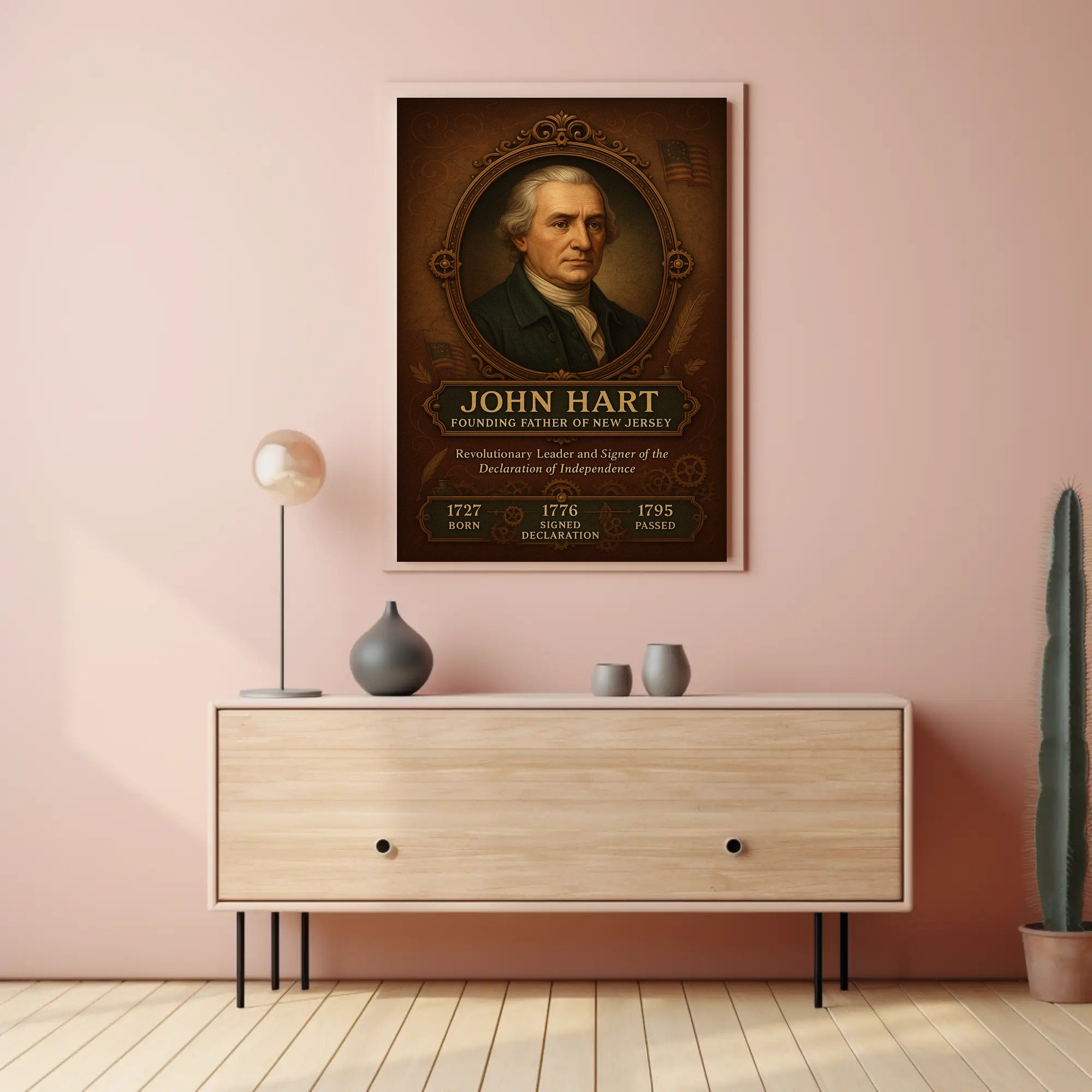 John Hart Founding Father of New Jersey Poster PosterGoat