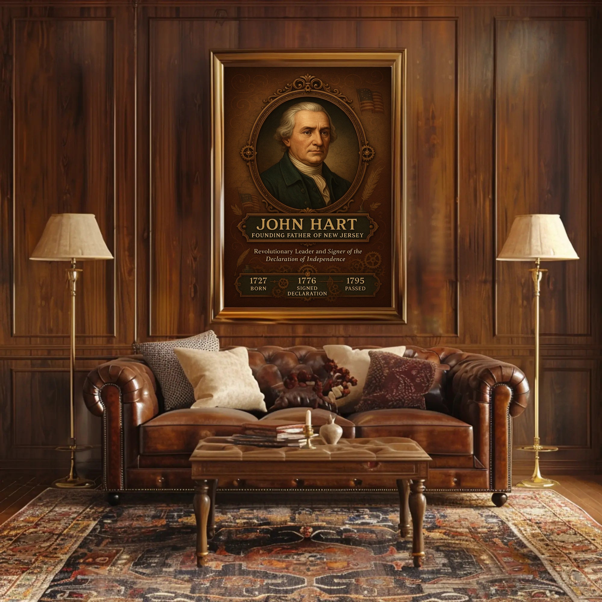 John Hart Founding Father of New Jersey Poster PosterGoat