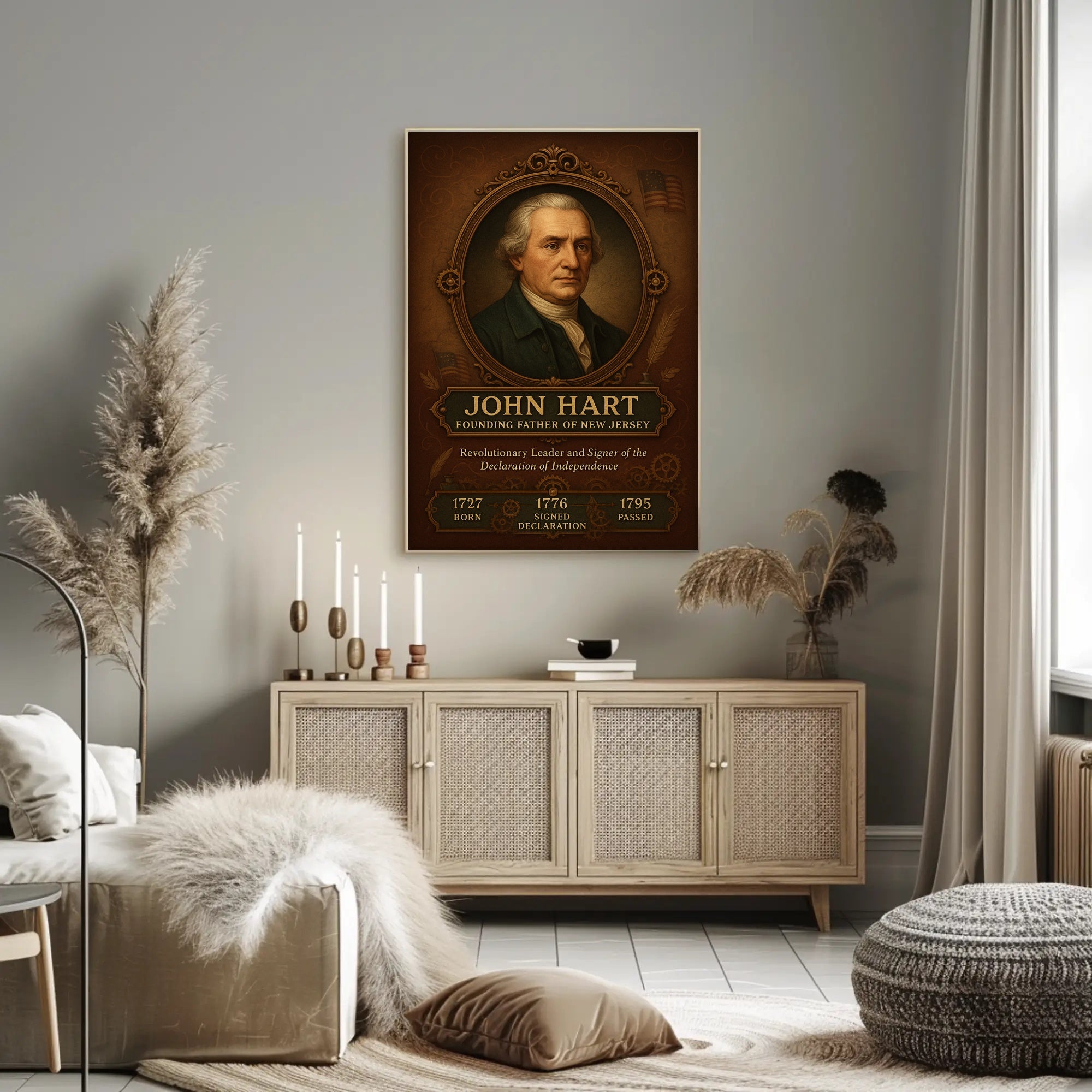 John Hart Founding Father of New Jersey Poster PosterGoat
