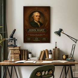 John Hart Founding Father of New Jersey Poster PosterGoat